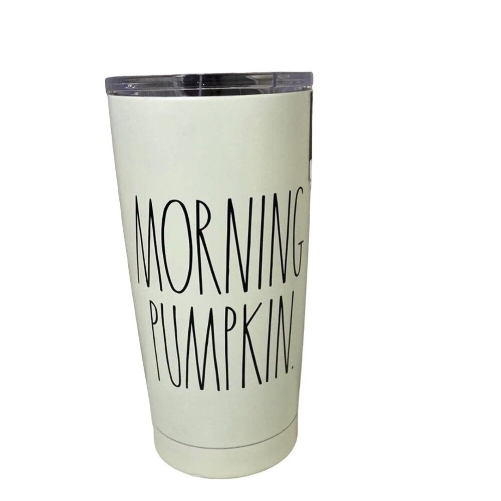 Rae Dunn "MORNING PUMPKIN" Tumbler 12‎ Hours hot or 24 Hours cold New With Tags!